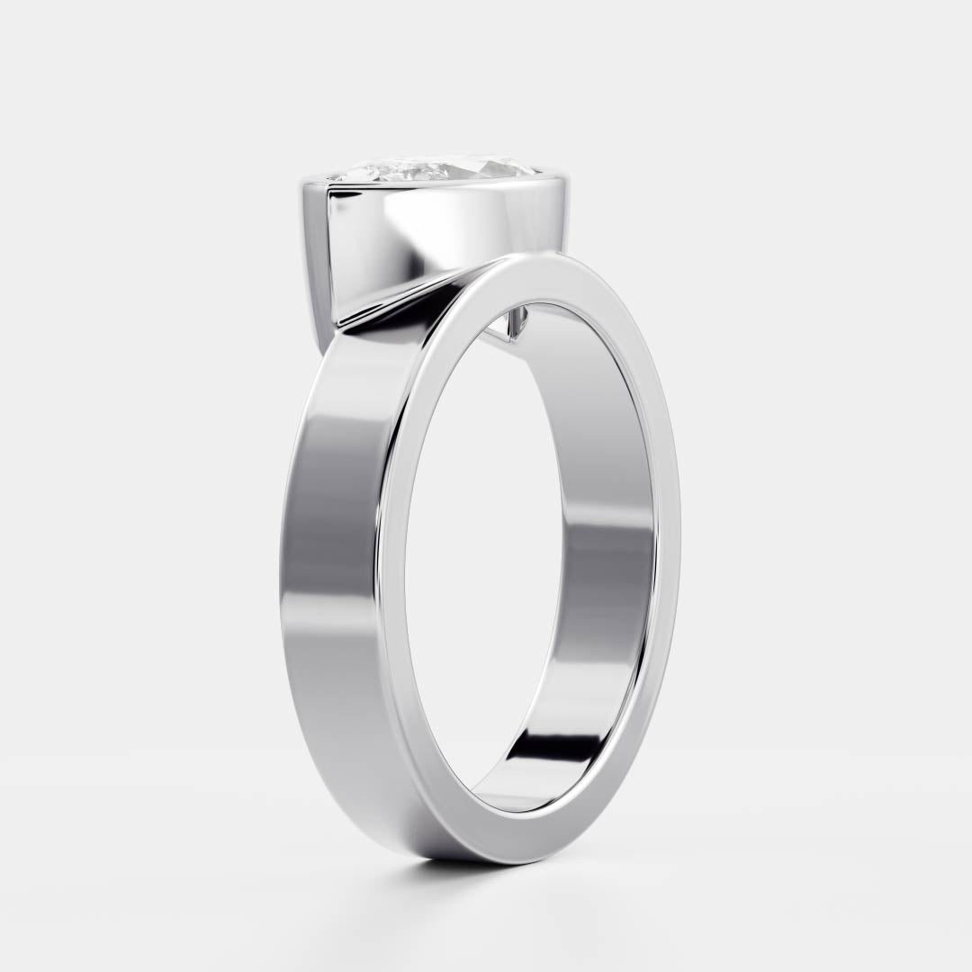 The Ludae Ring - Marquise Cigar Solitaire