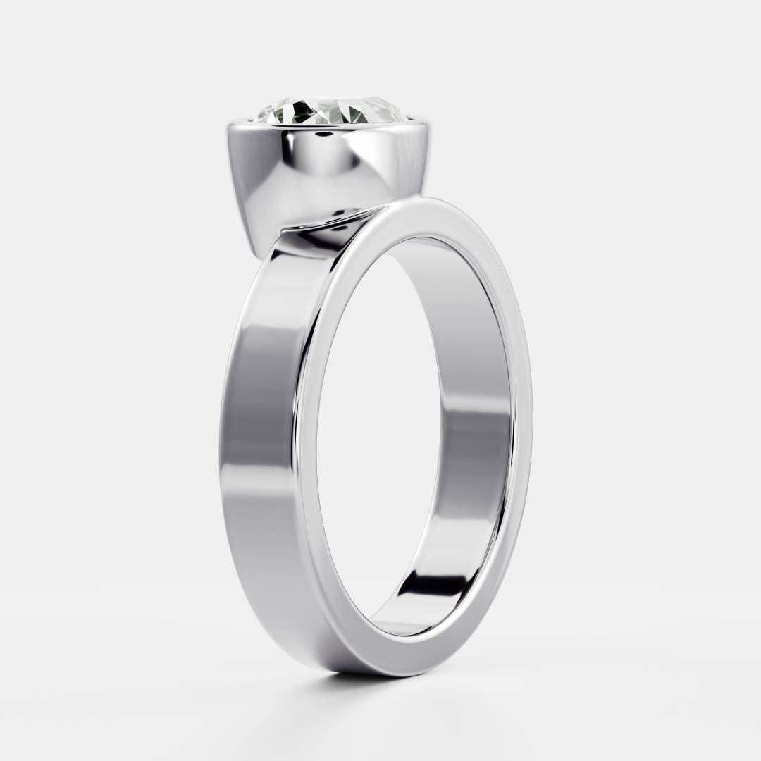 The Ludae Ring - Pear Cigar Solitaire