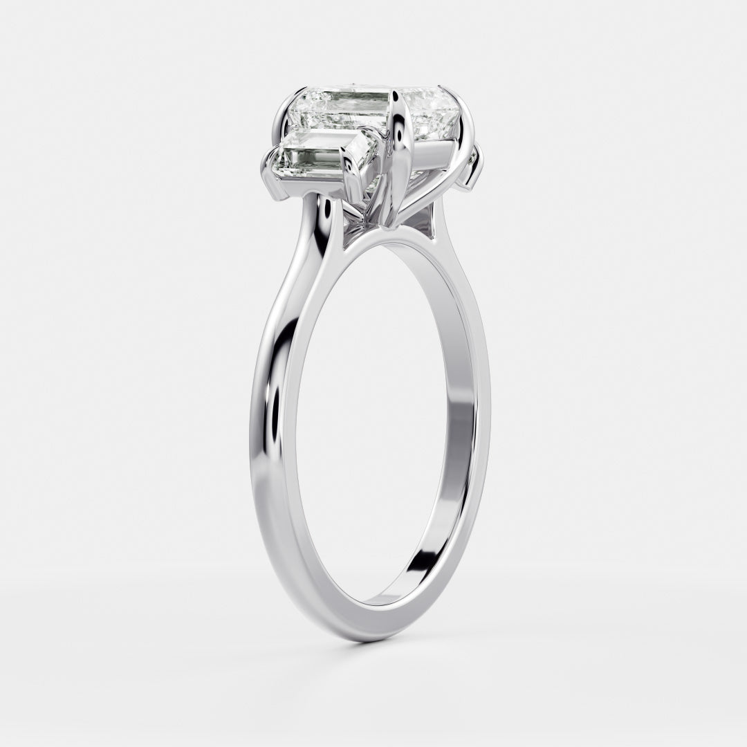 The Neave Ring - Asscher and Baguette Trilogy