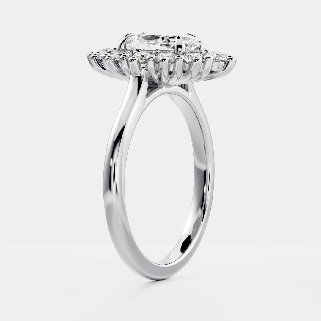 The Eloise Ring - Marquise Antique Halo