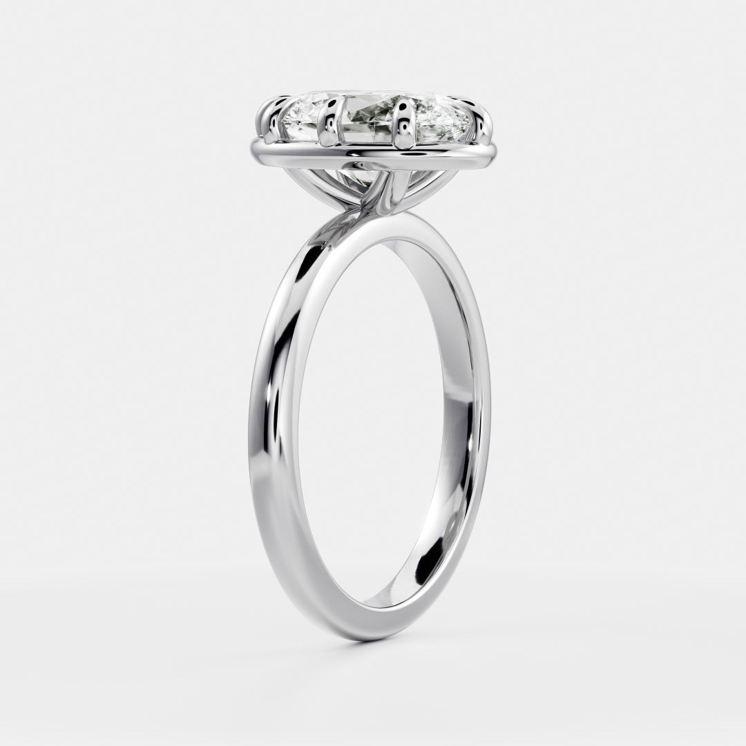 The Luise Ring® - Oval Georgian Solitaire