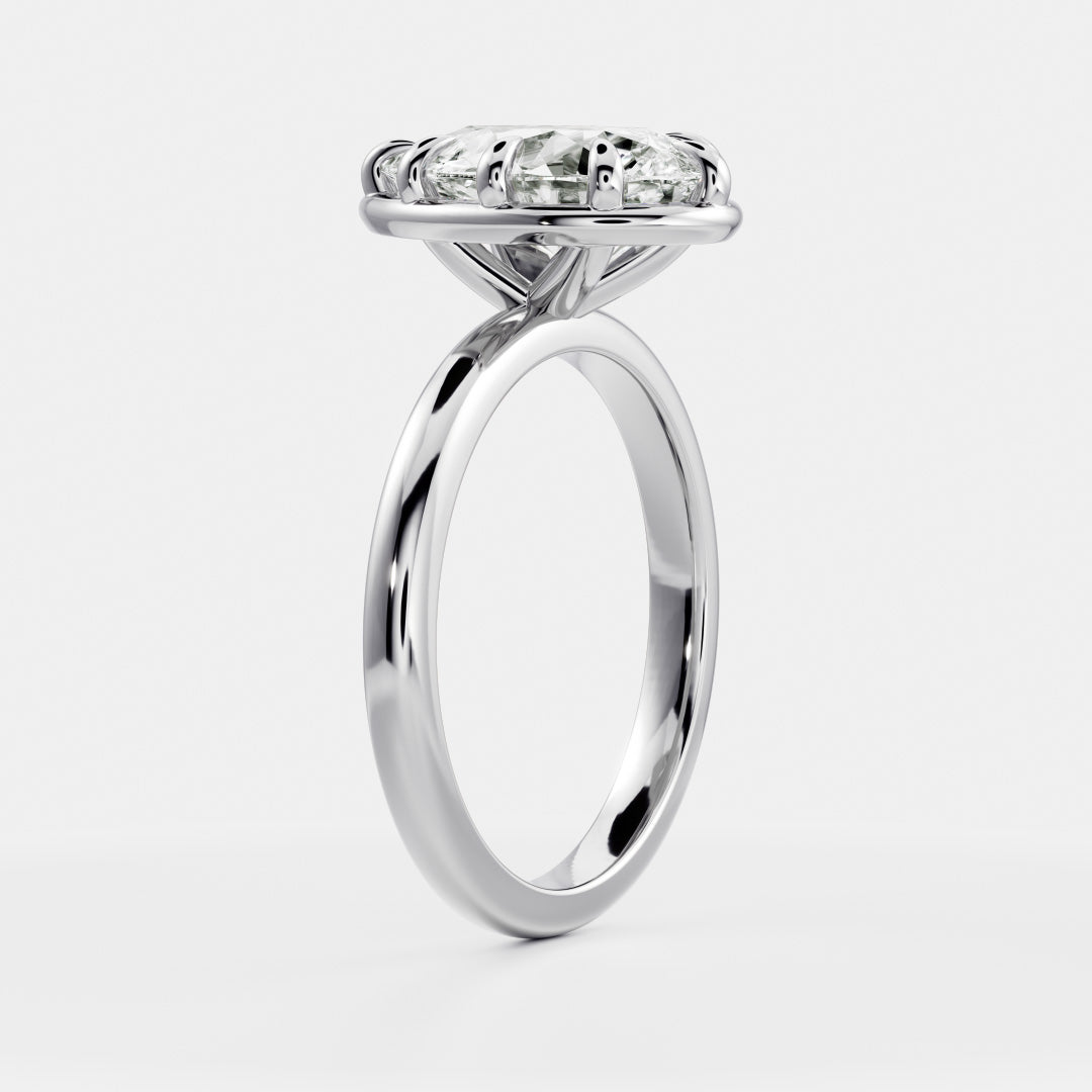 The Sophia Ring - Pear Georgian Solitaire