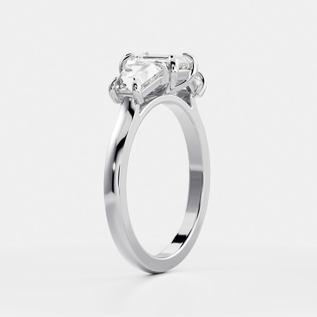 The Ines Ring - Emerald and Trapezoid Trilogy