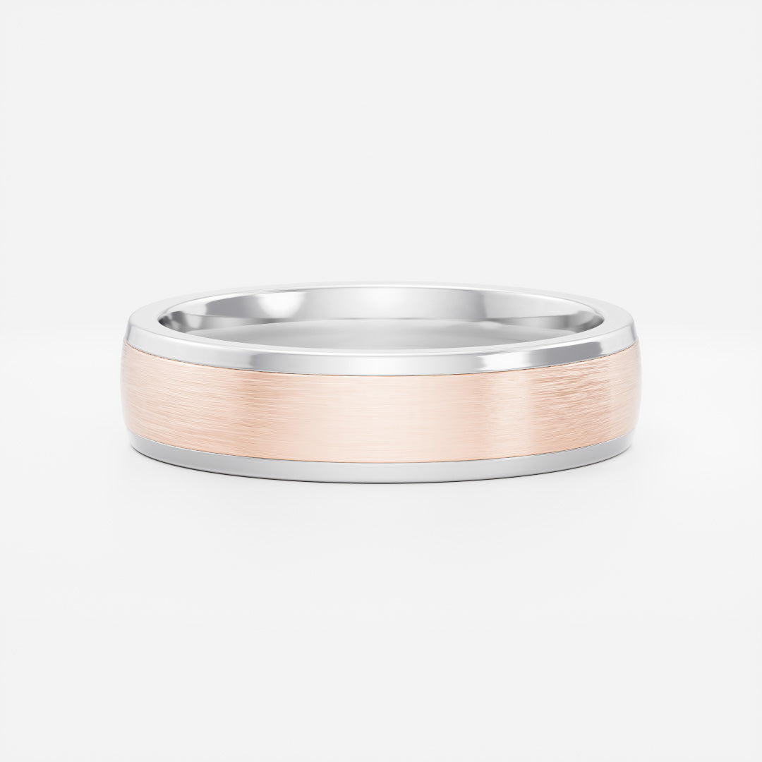 The Deacon Ring - Brushed Centre Men's Ceremonial Band