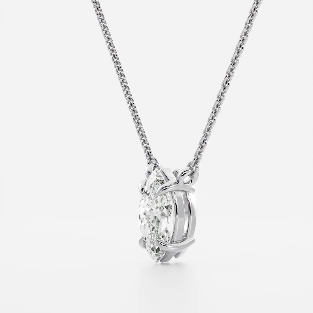 The Iris Necklace - Marquise Pendant