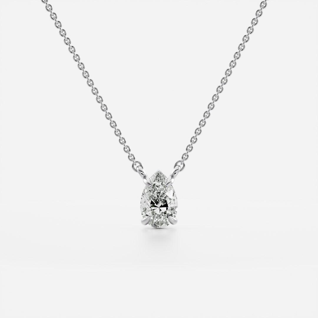The Iris Necklace - Pear Pendant