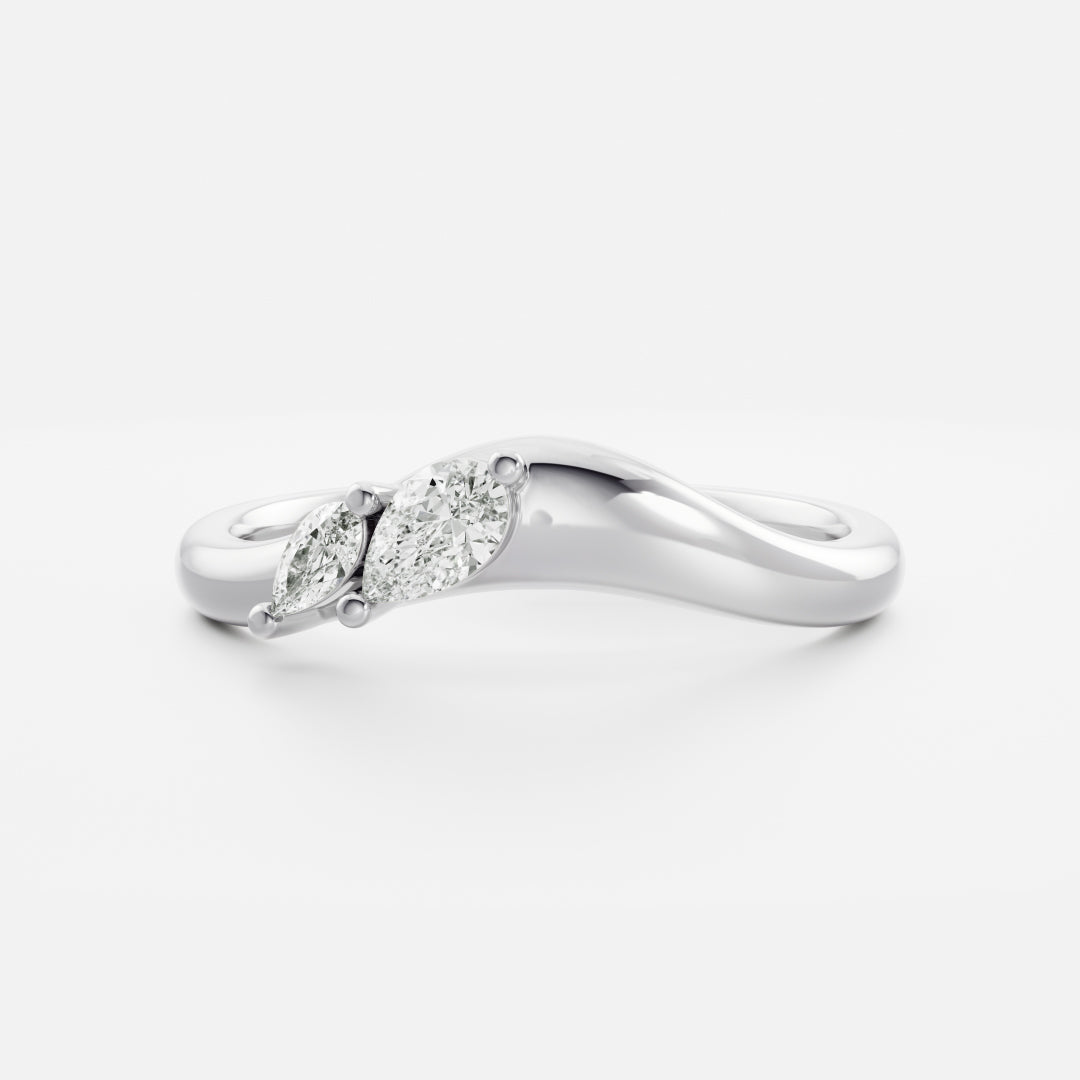 The Eve Ring - Curved Pear Ceremonial Ring