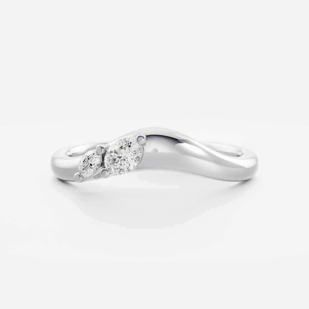 The Eve Ring - Curved Oval Ceremonial Ring