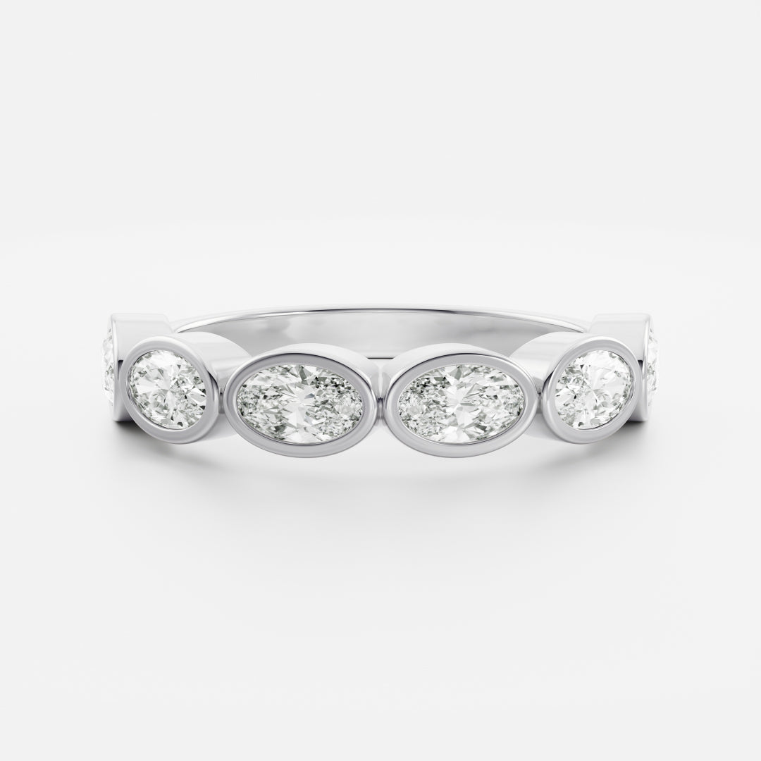 The Harper Ring - Horizontal Oval Bezel Ceremonial Ring