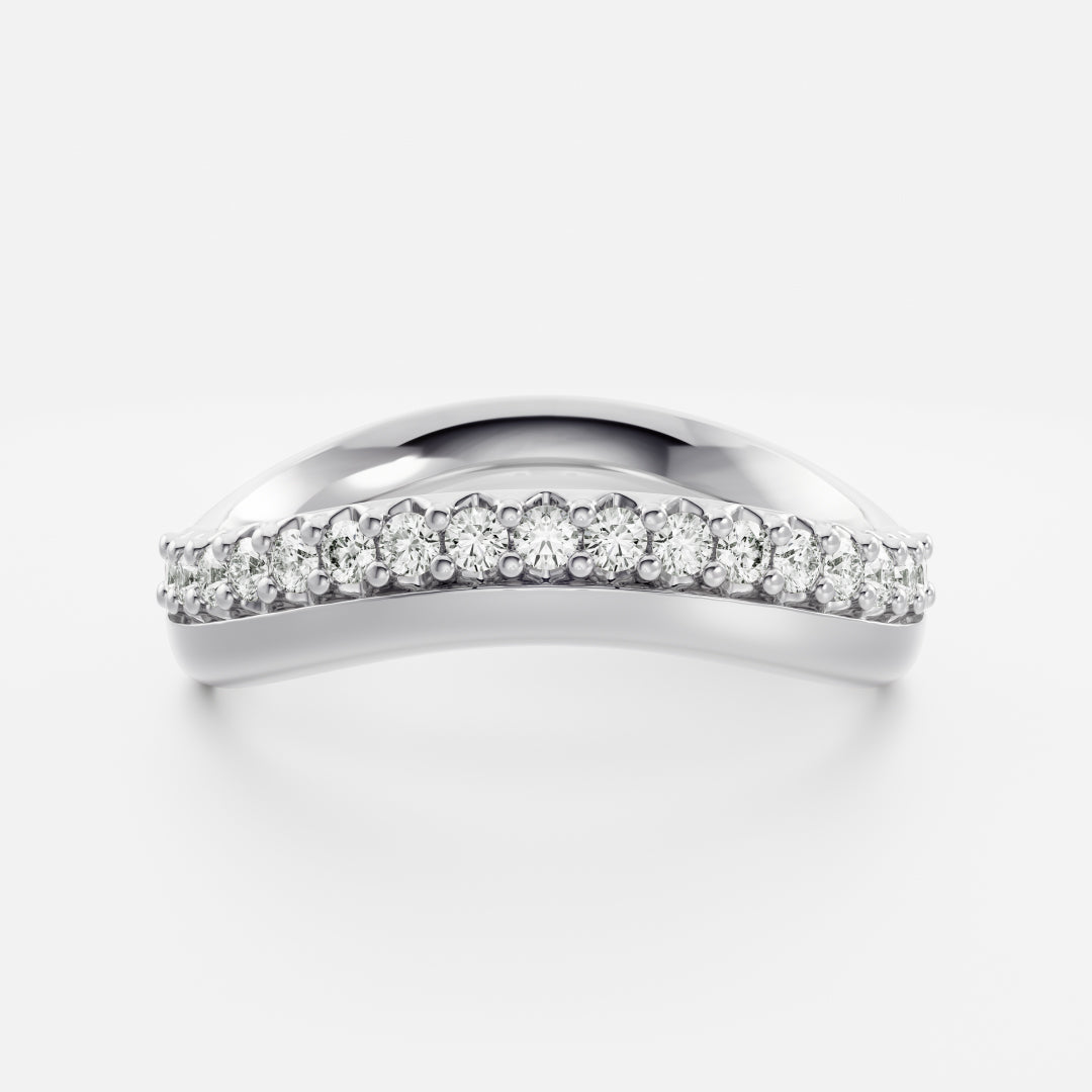 The Aurelia Ring - Pavé Edge Contour Ceremonial Ring