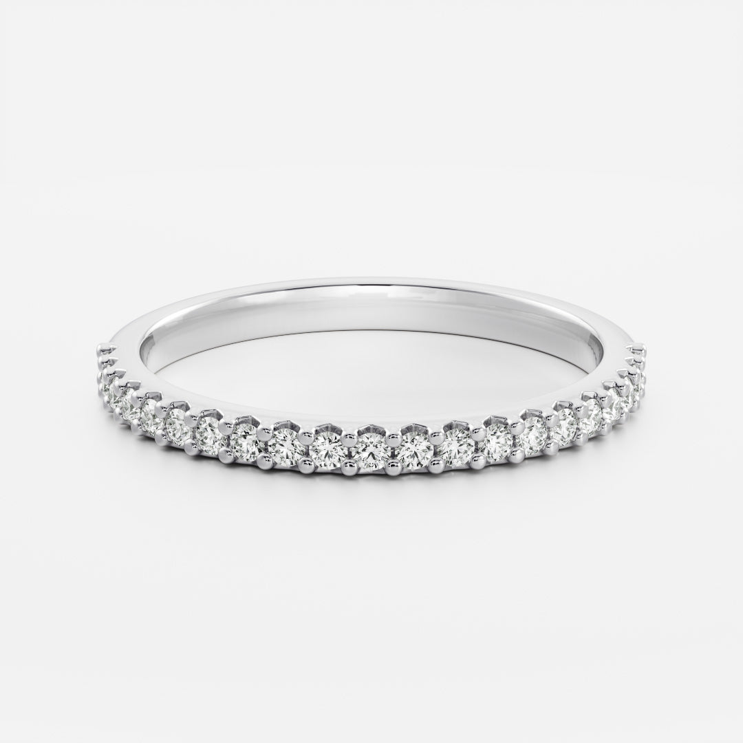 The Ava Ring - Moissanite Pavé Wedding Band