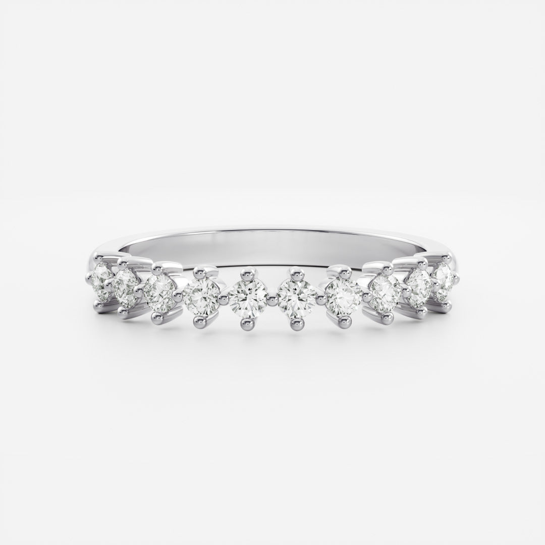 The Violette Ring - Round Brilliant Wedding Band