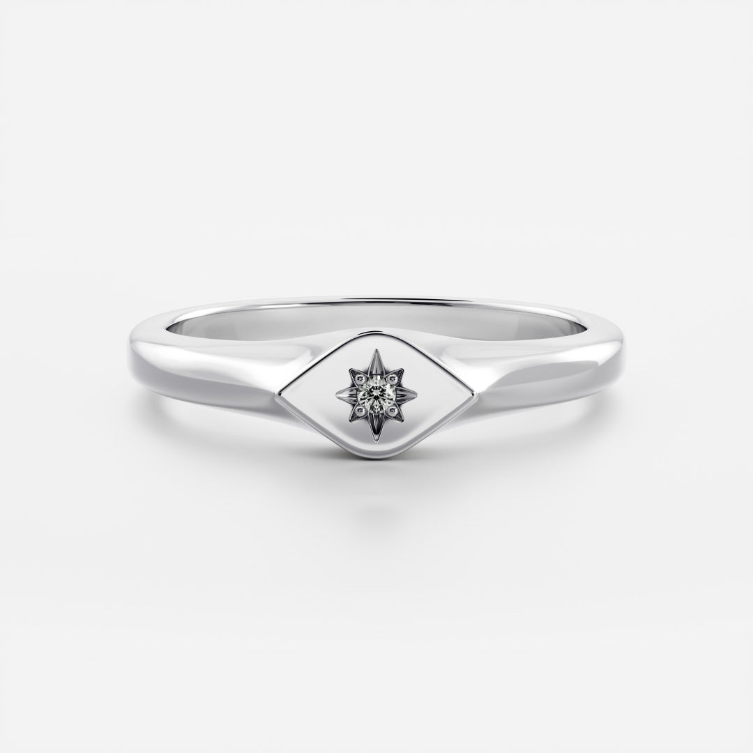 Signature Petite Marquise Signet Ring