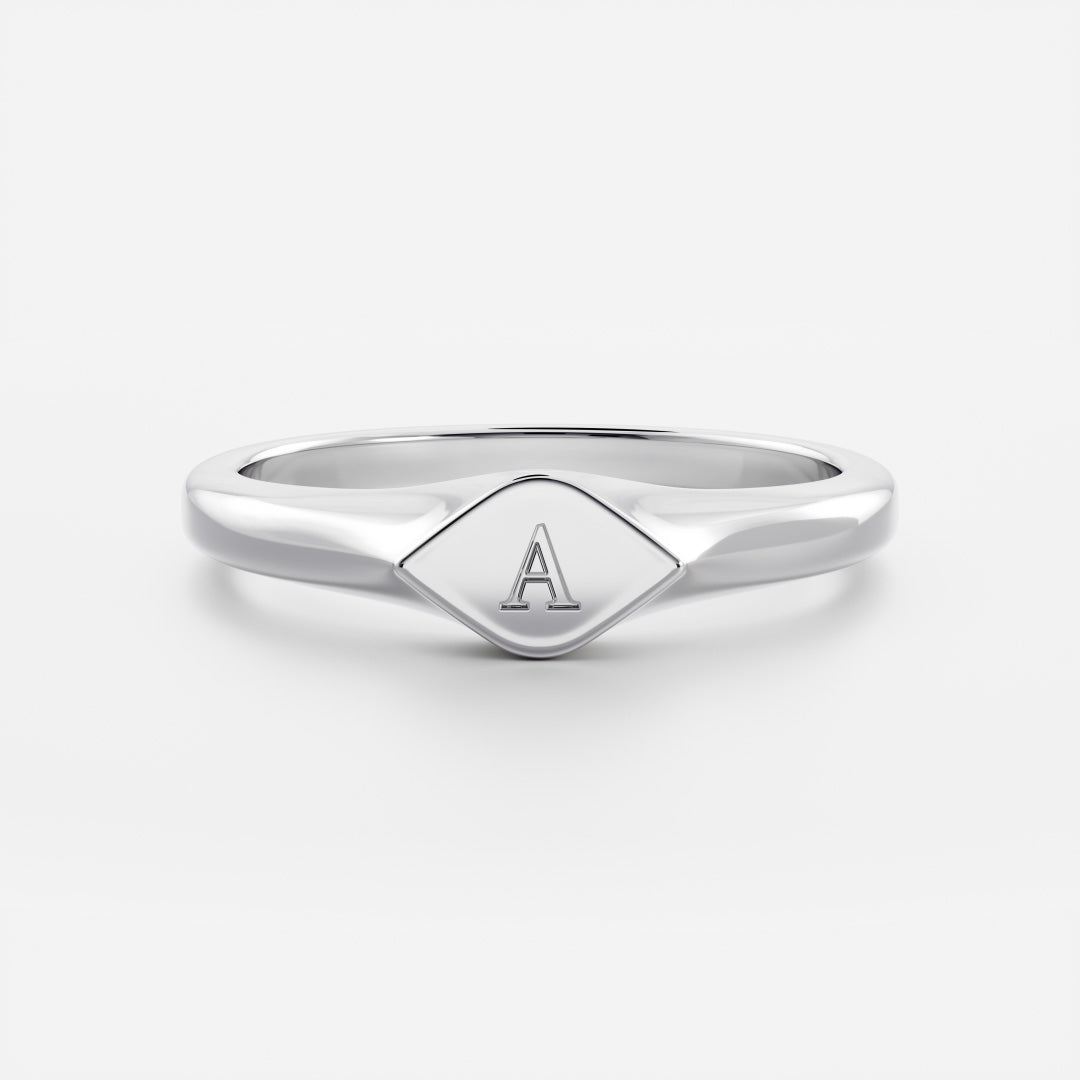 Signature Petite Marquise Signet Ring