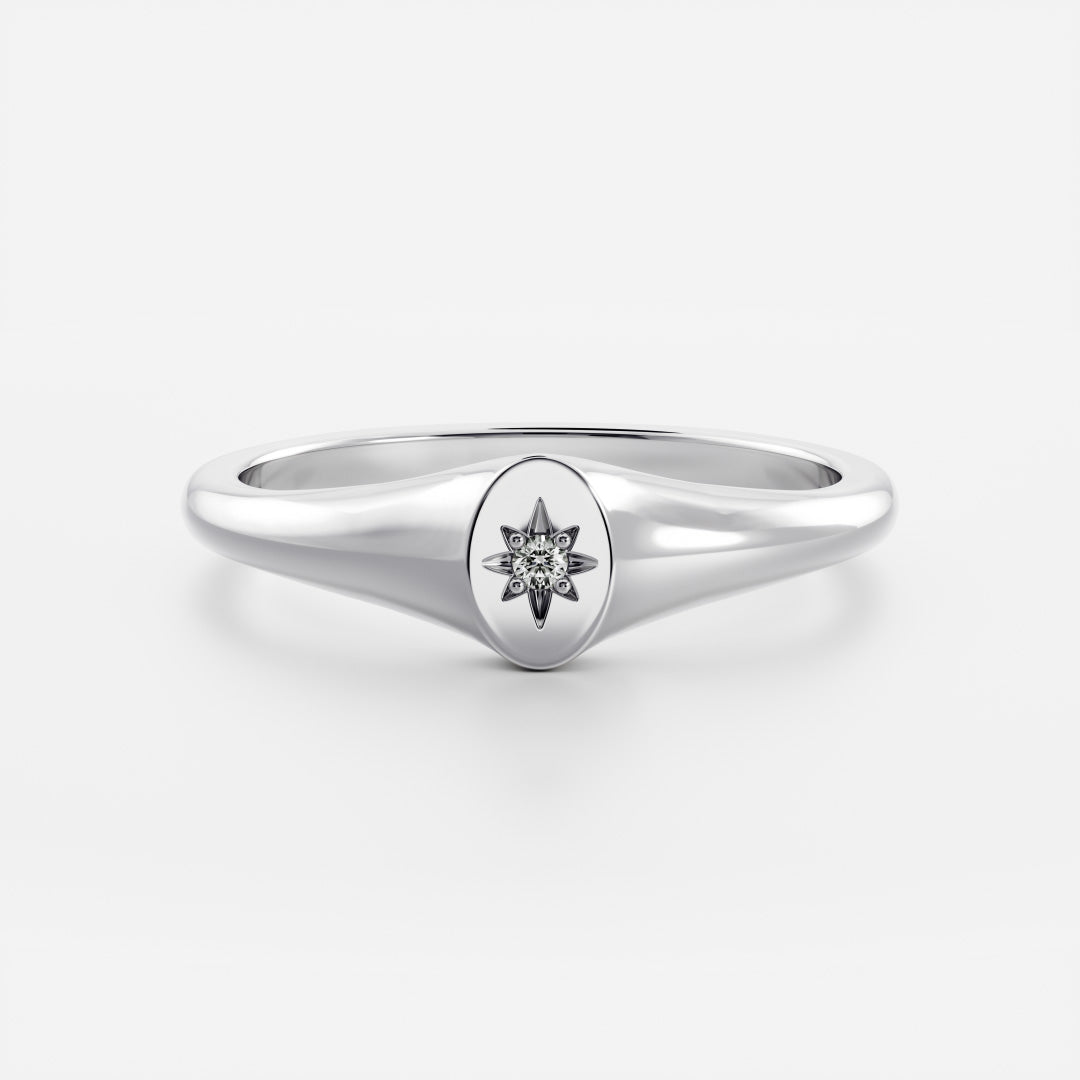 Signature Petite Oval Signet Ring