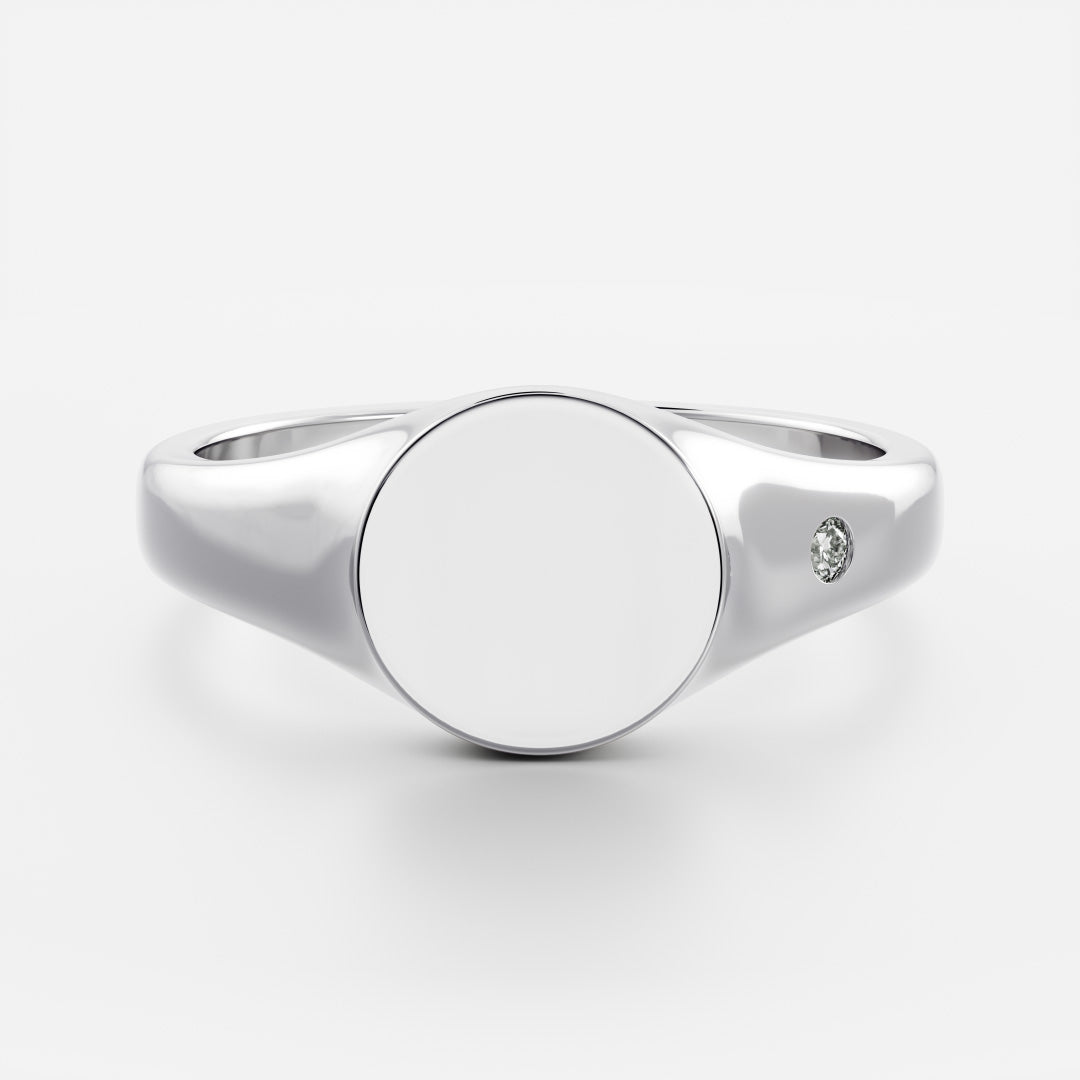 Signature Round Signet Ring
