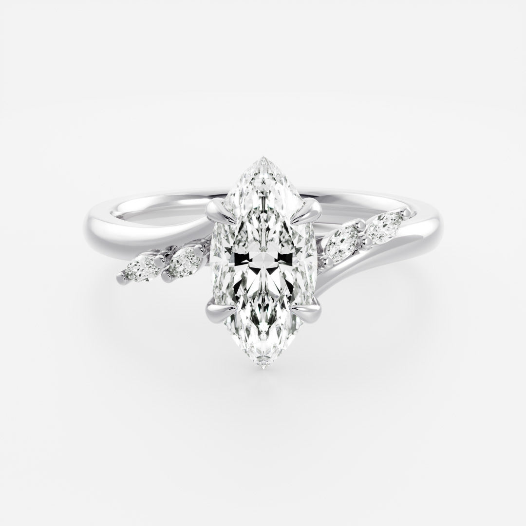 The Amira Ring™ - Marquise with Marquise Accents