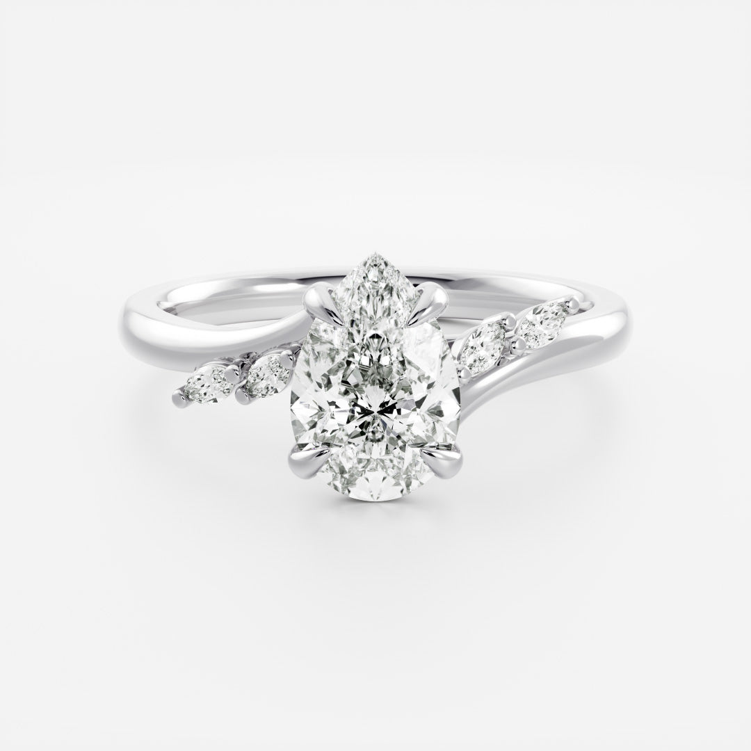 The Amira Ring™ - Pear with Marquise Accents