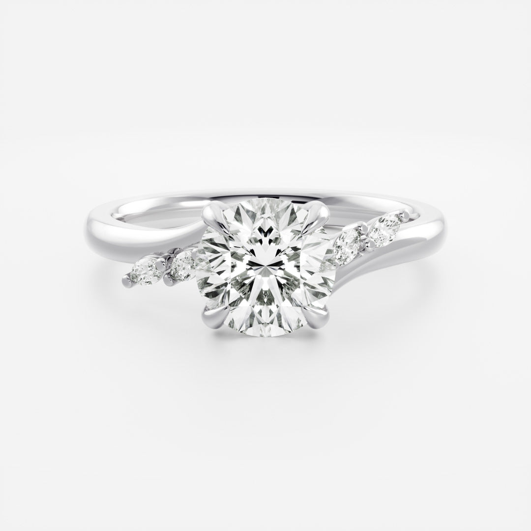 The Amira Ring™ - Round with Marquise Accents