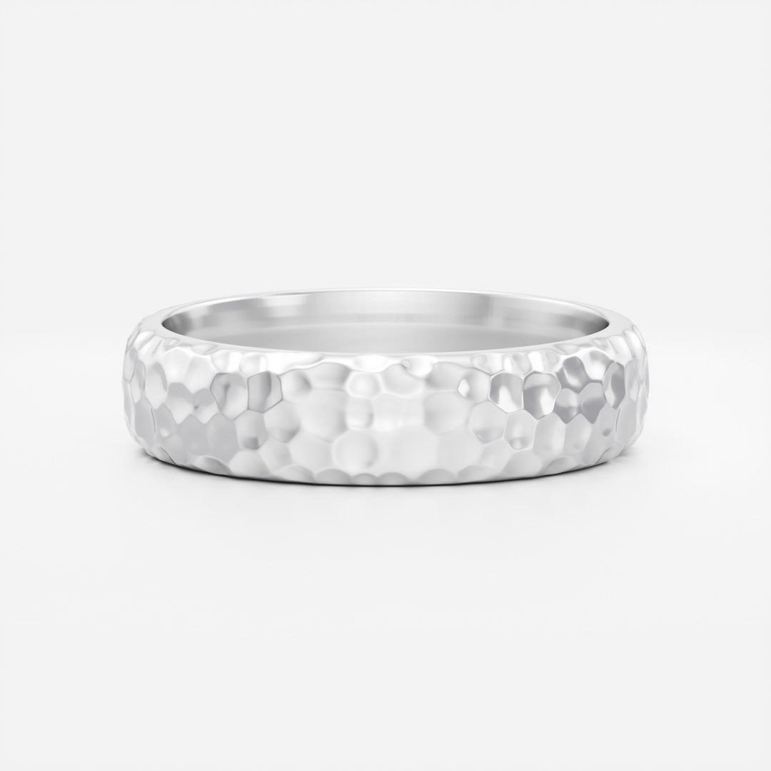 The Octavian Ring - Hammered Men's Ceremonial Band
