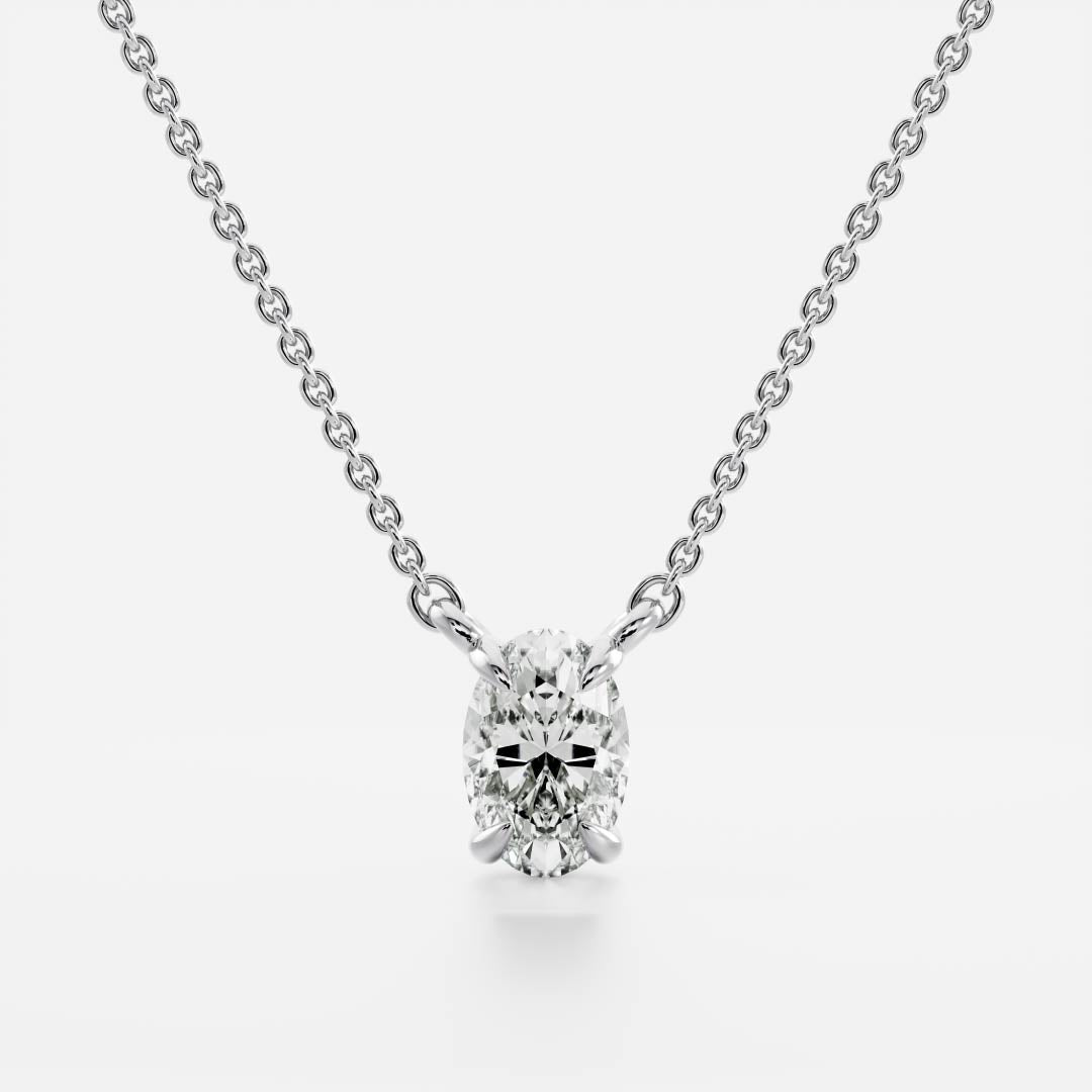 The Iris Necklace - Oval Pendant