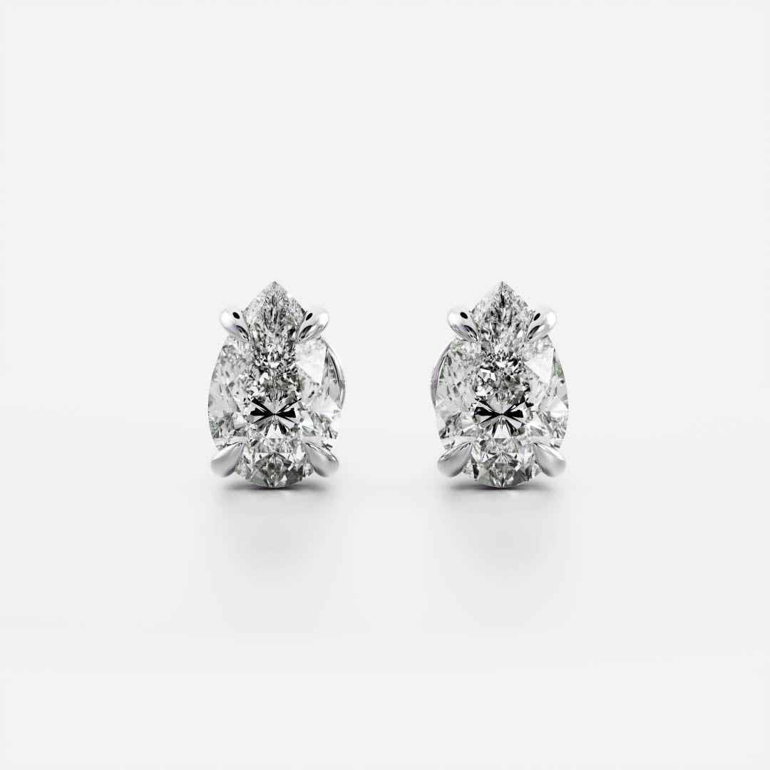 The Iris Earrings - Pear Studs