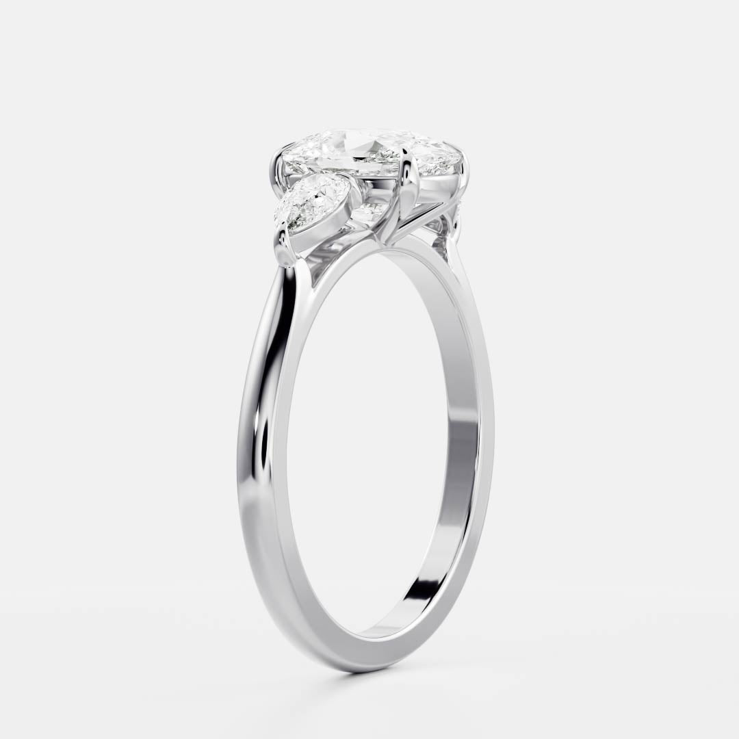 The Florence Ring - Elongated Cushion & Pear Trilogy
