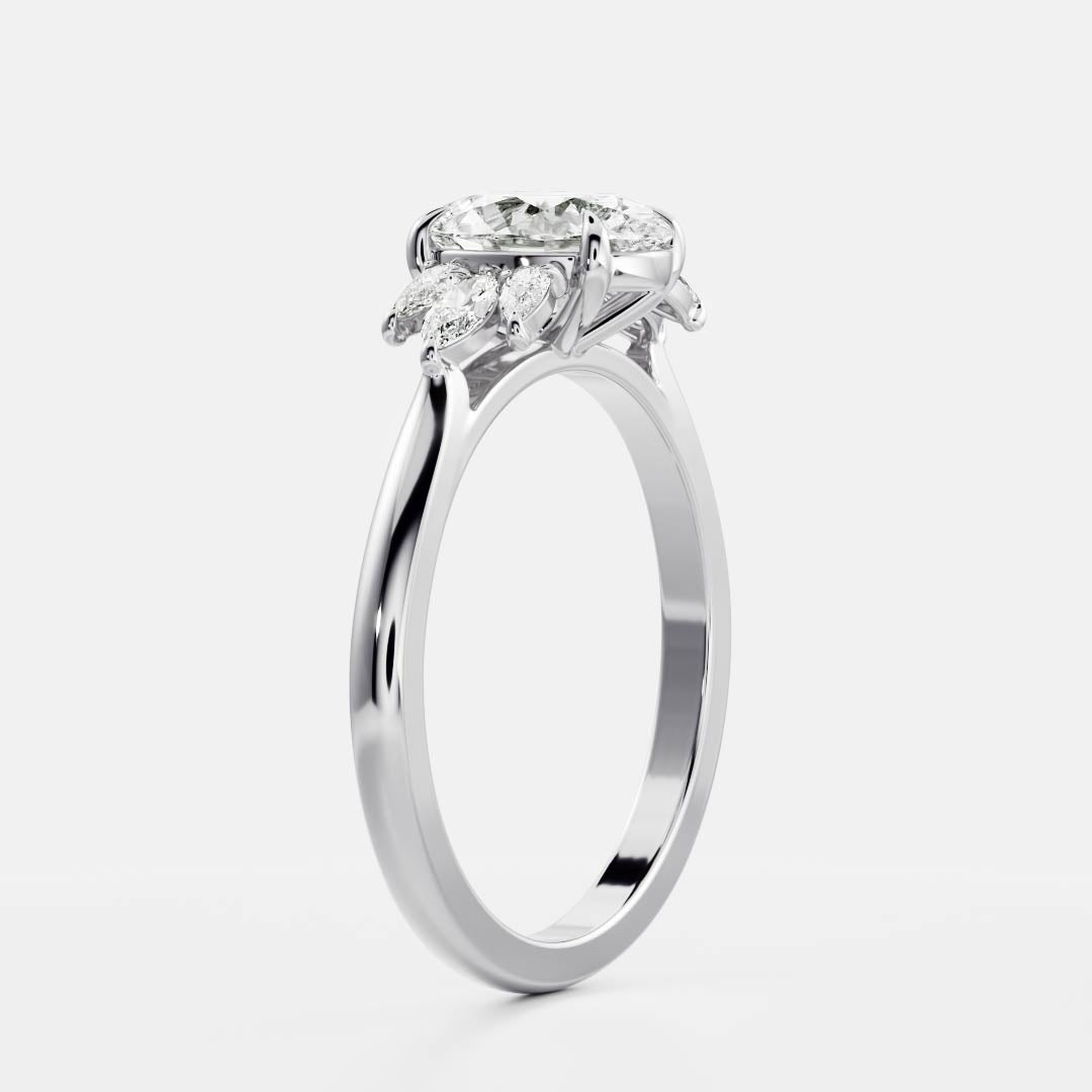 The Laurel Ring - Oval with Pear and Marquise Accents