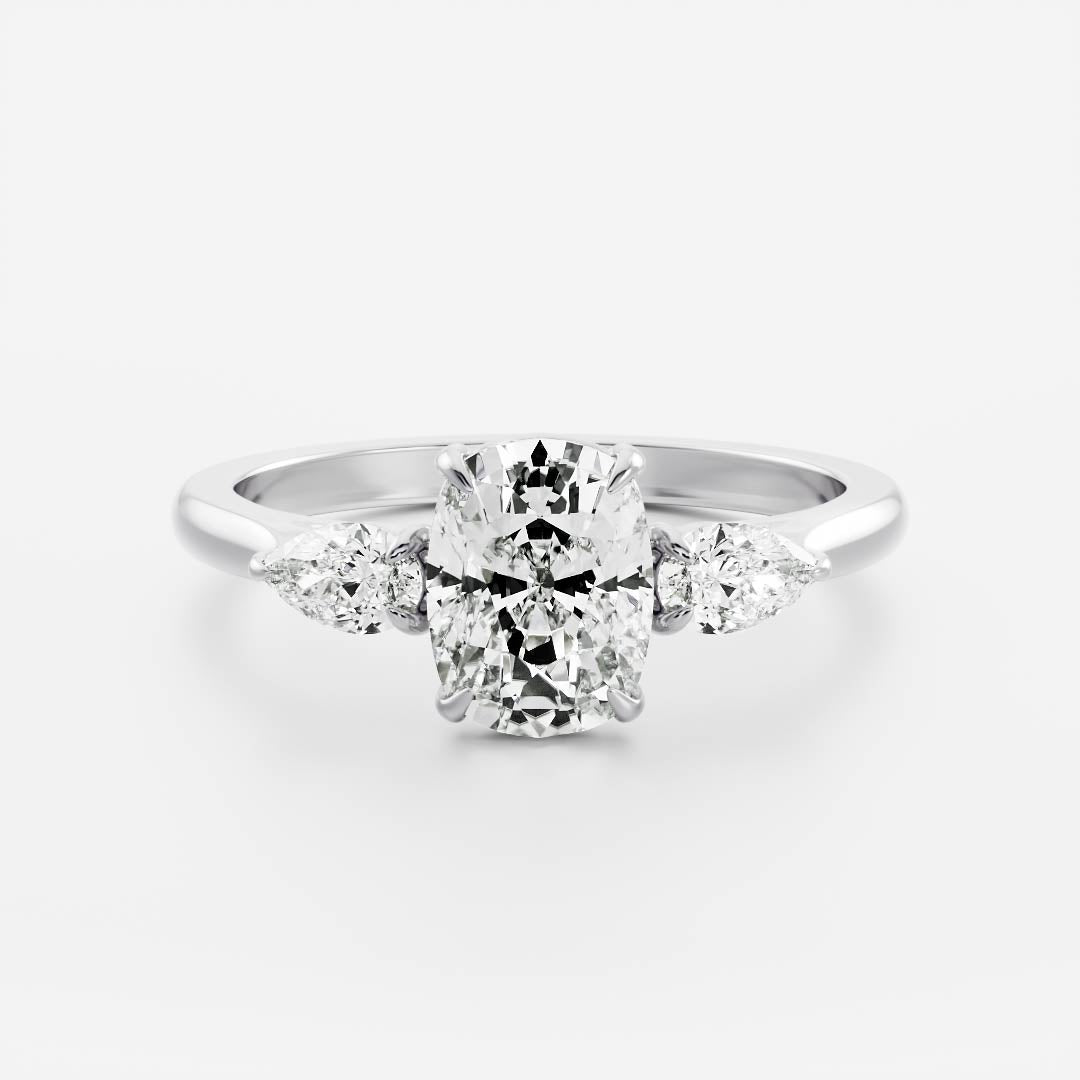 The Florence Ring - Elongated Cushion & Pear Trilogy