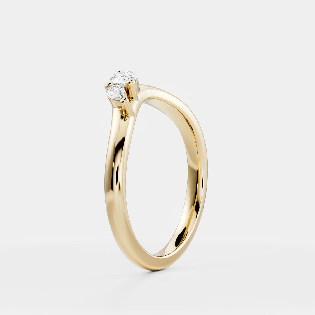 The Eve Ring - Curved Pear Ceremonial Ring