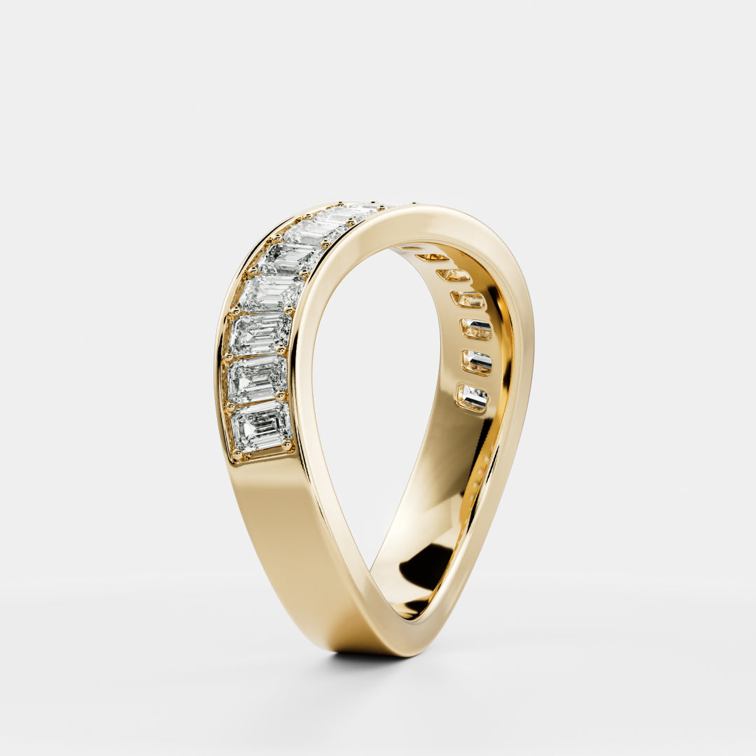 The Narelle Ring - Emerald Contour Ceremonial Ring