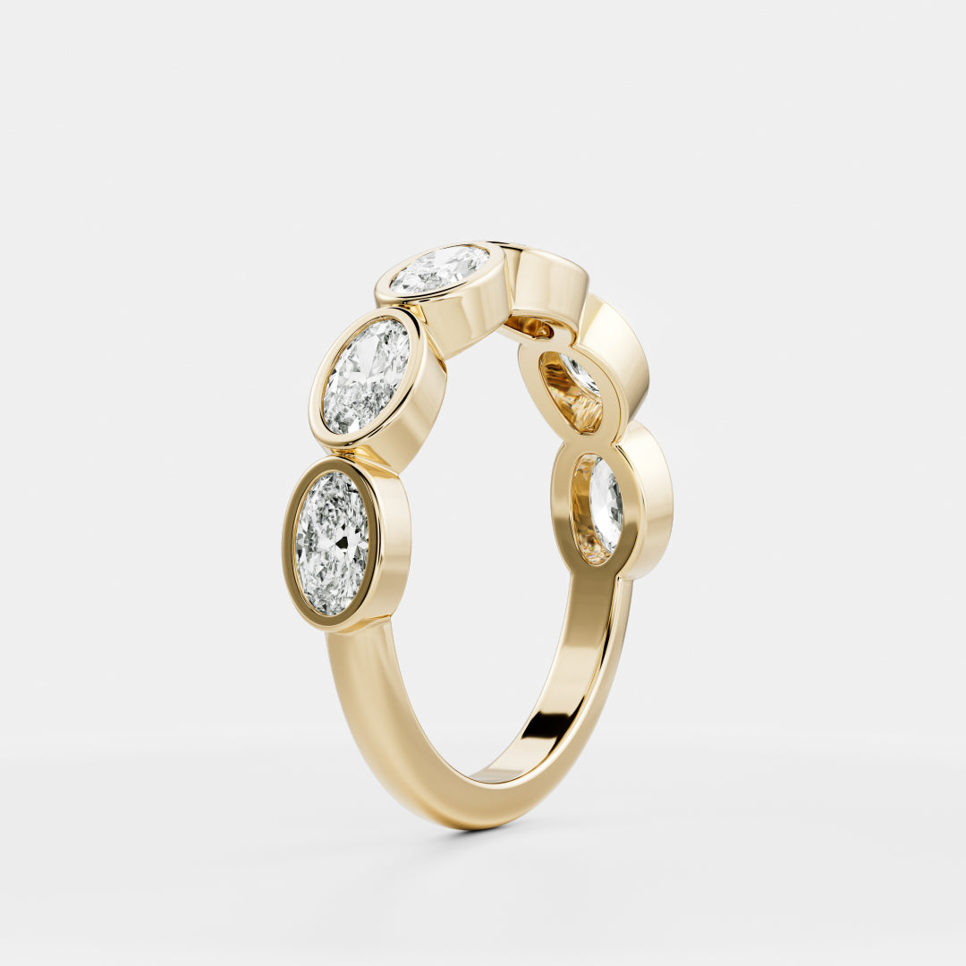 The Harper Ring - Horizontal Oval Bezel Ceremonial Ring