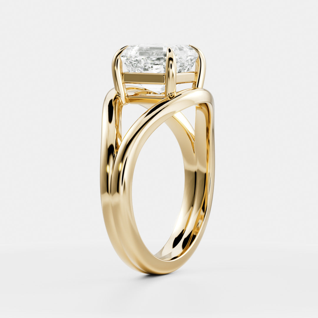 The Elise Ring - 1.53ct Lab Diamond Split Shank Asscher Solitaire