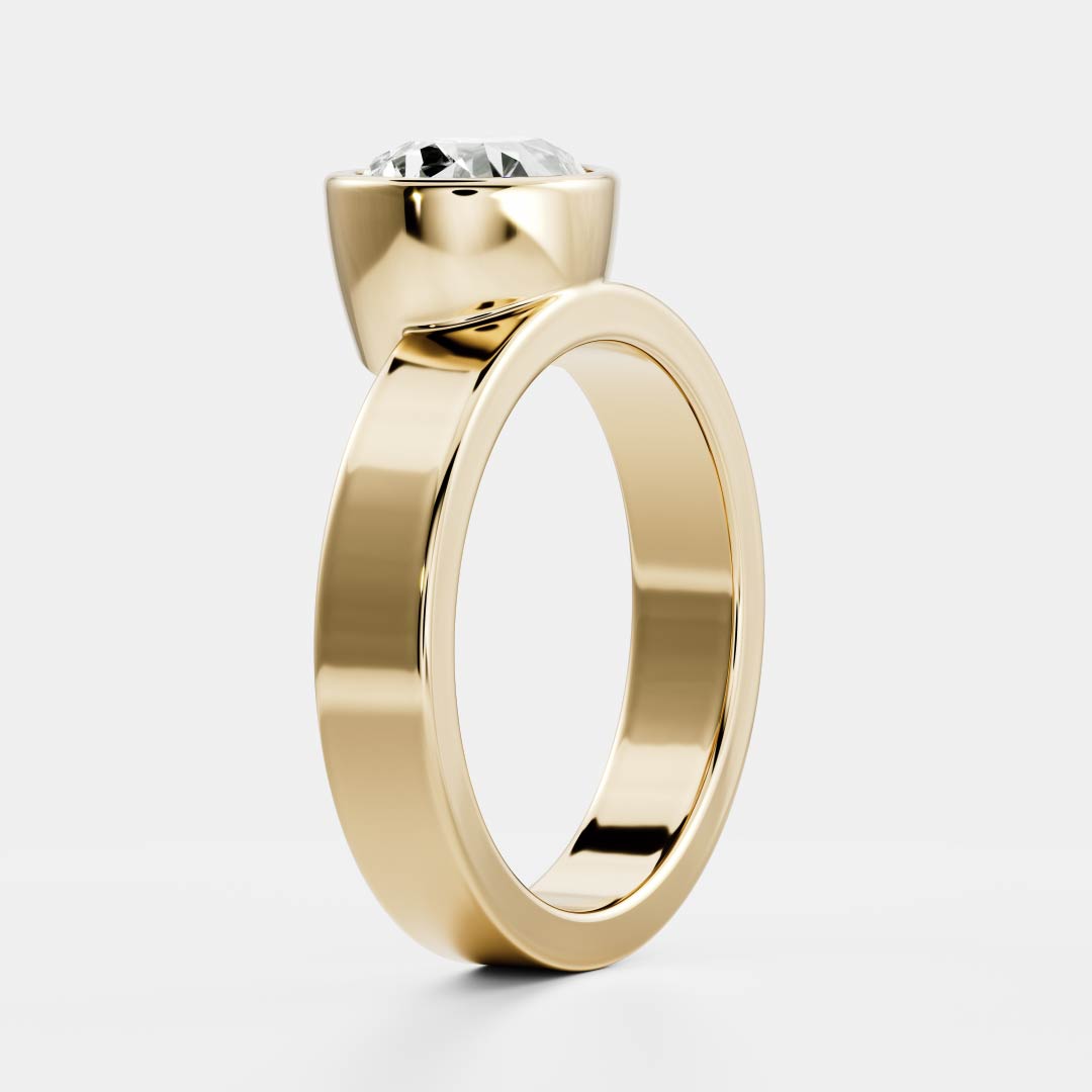 The Ludae Ring - Pear Cigar Solitaire