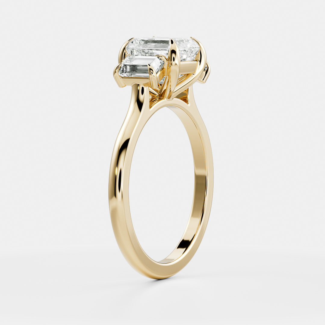 The Neave Ring - Asscher and Baguette Trilogy