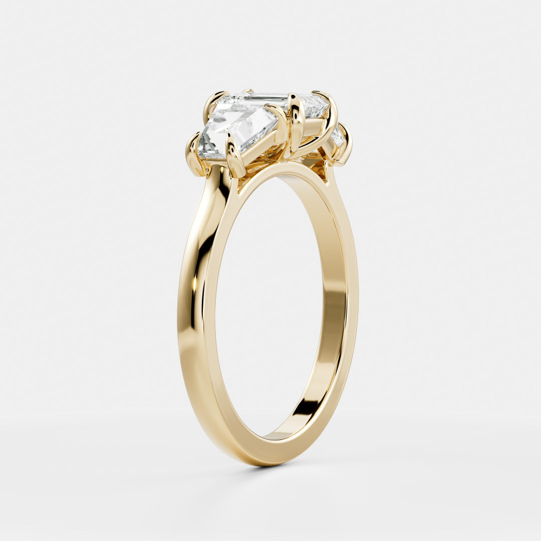 The Ines Ring - Emerald and Trapezoid Trilogy