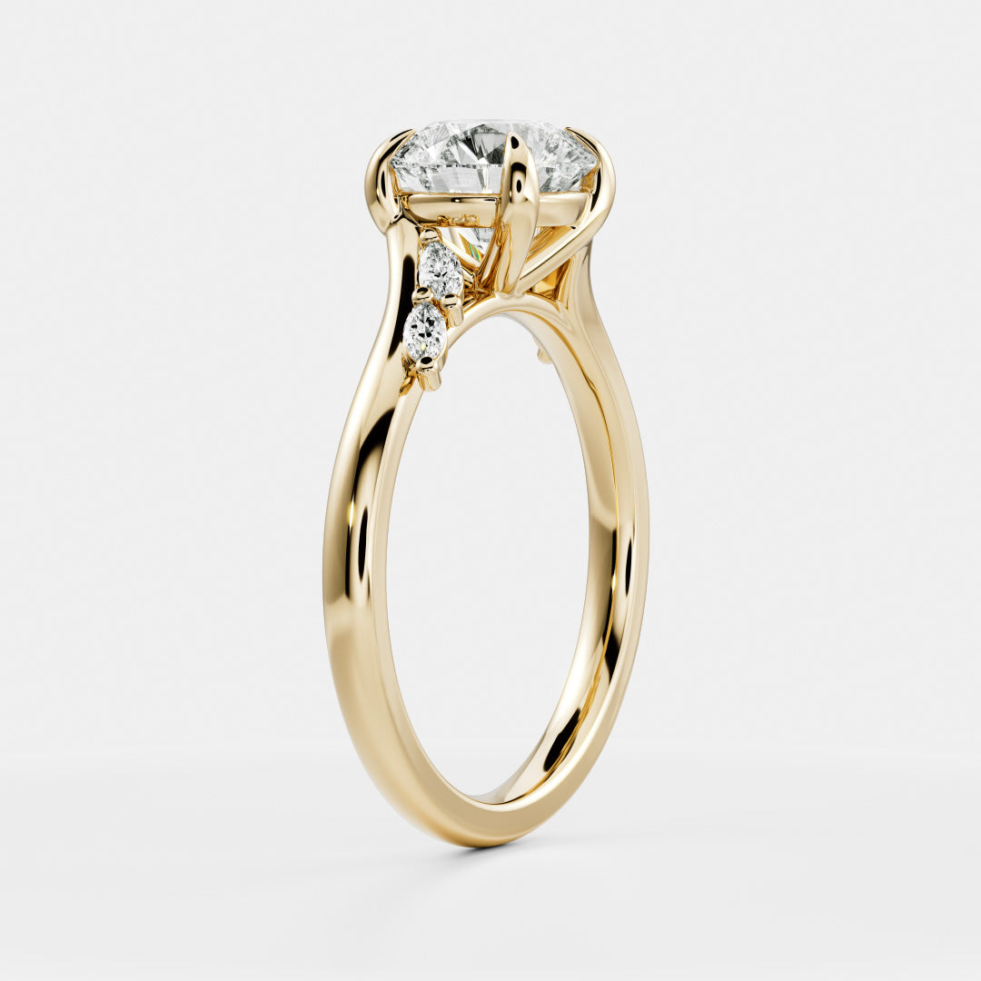 The Amira Ring™ - Round with Marquise Accents