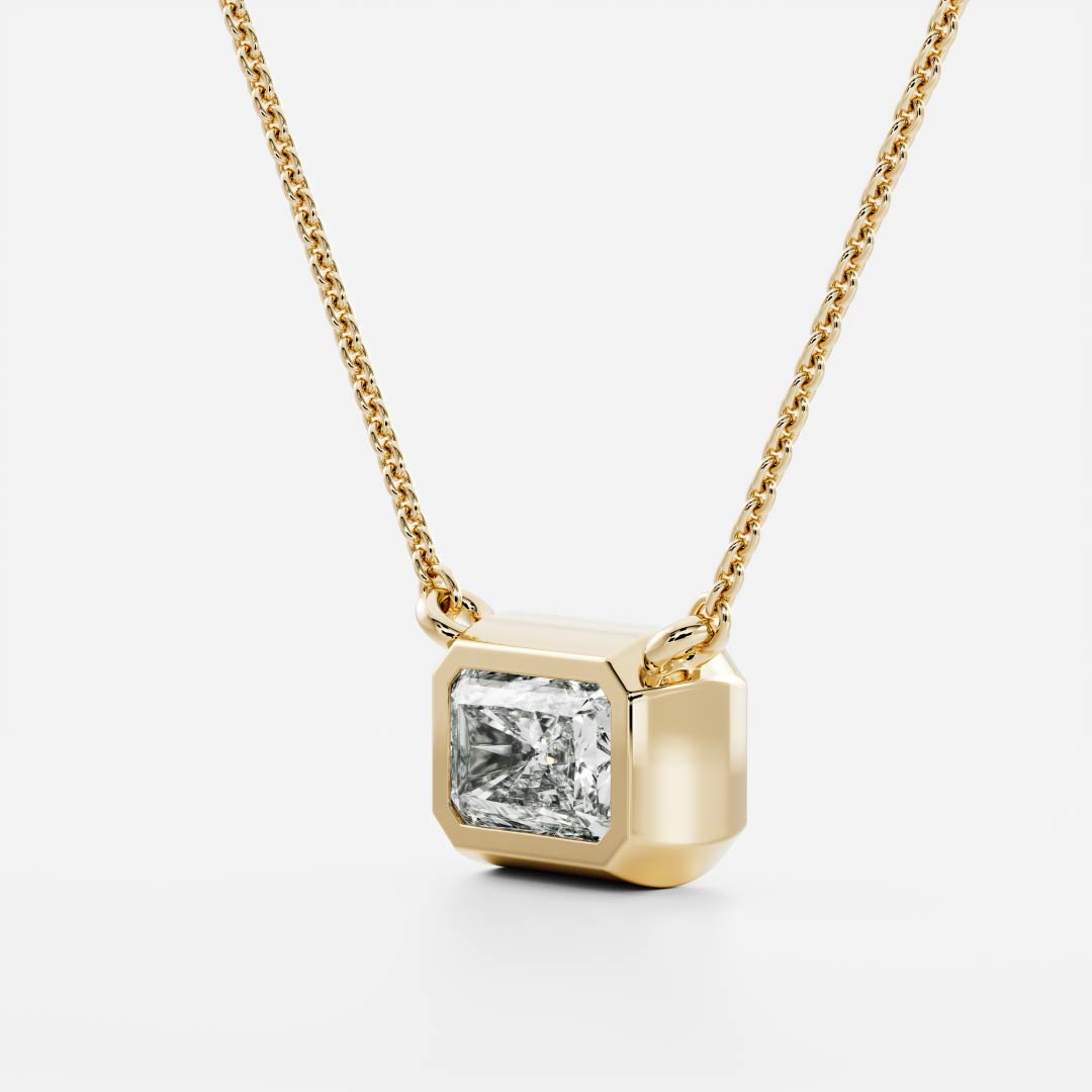 The Vera Necklace - Radiant Bezel Pendant