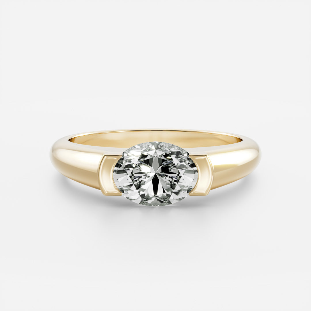 The Winslow Ring - Oval Half Bezel Signet - TMC Fine Jewellers