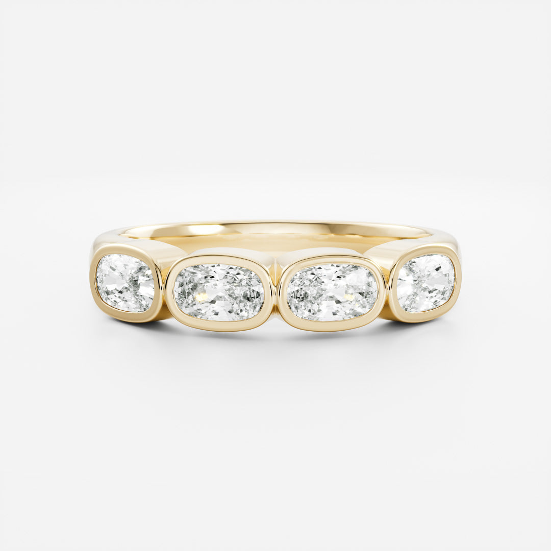 The Harper Ring - Elongated Cushion Bezel Ceremonial Ring