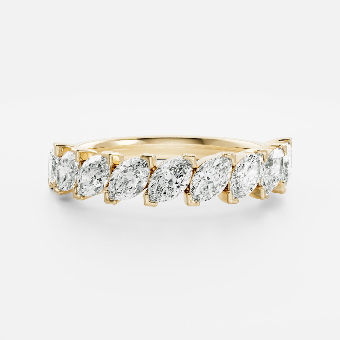 The Saphira Ring - Slanted Marquise Ceremonial Ring