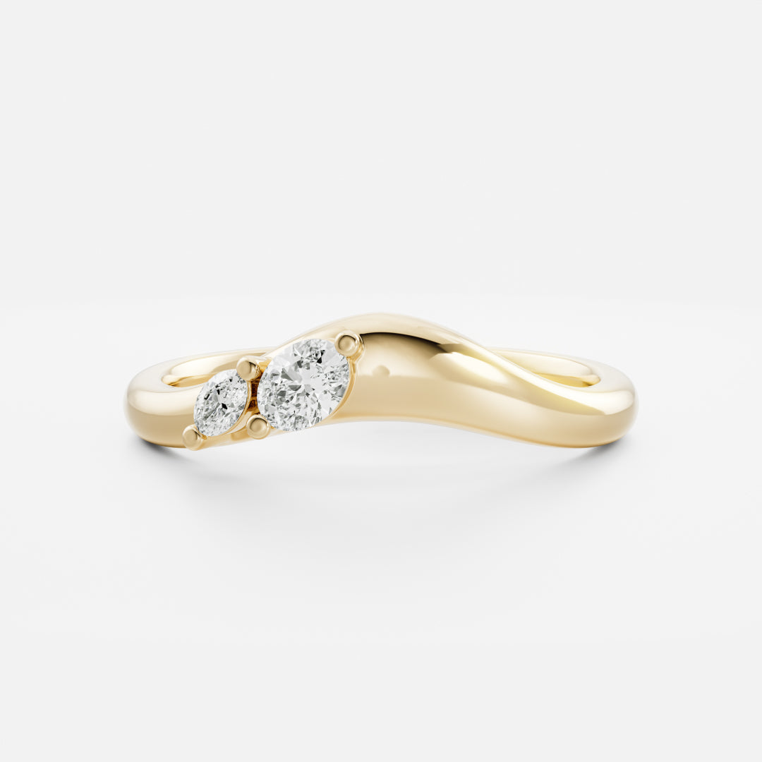 The Eve Ring - Curved Oval Ceremonial Ring