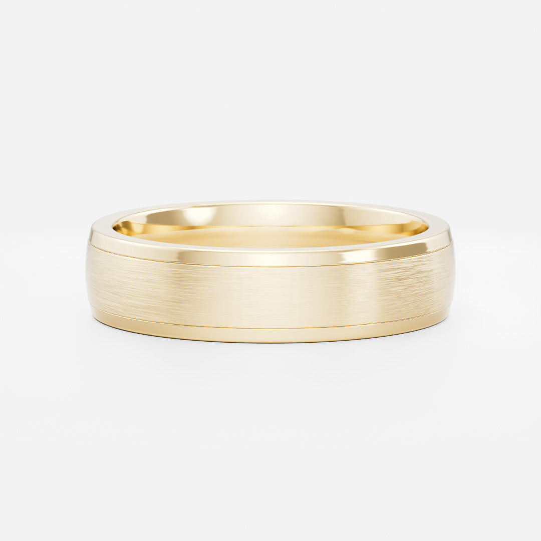 The Deacon Ring - Brushed Centre Men's Ceremonial Band