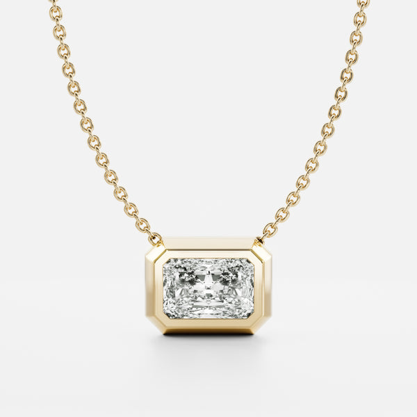 The Vera Necklace - Radiant Bezel Pendant