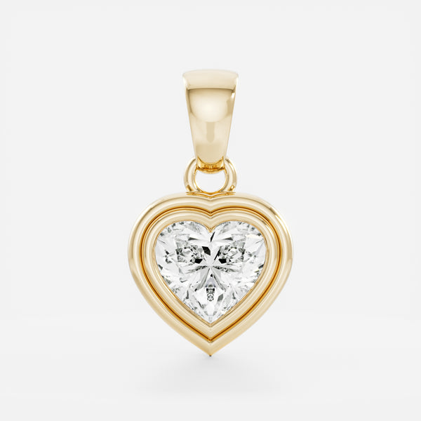 The Adira Heart Double Bezel Pendant