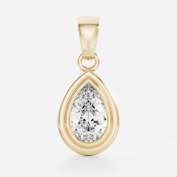 The Adira Pear Double Bezel Pendant