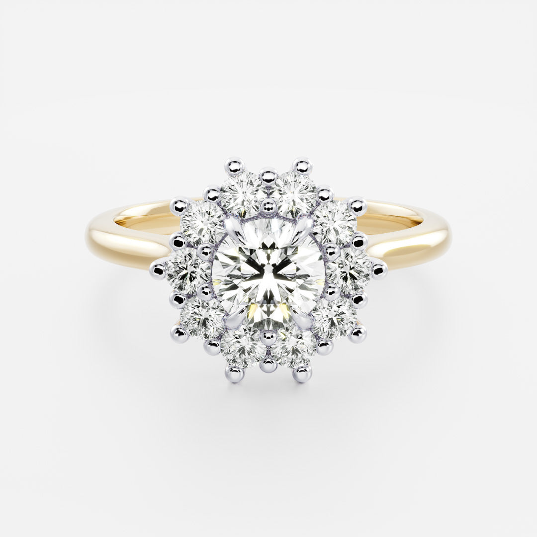 The Eloise Ring - Round Antique Halo