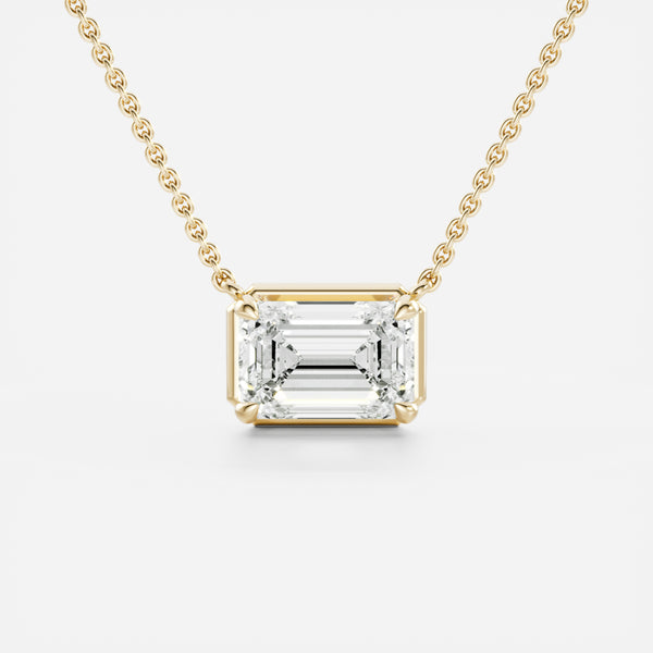 The Mara Necklace - Emerald Georgian Pendant