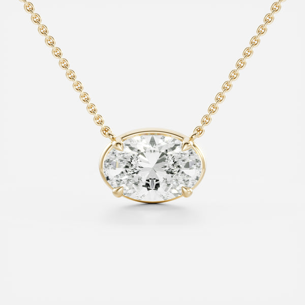 The Mara Necklace - Oval Georgian Pendant