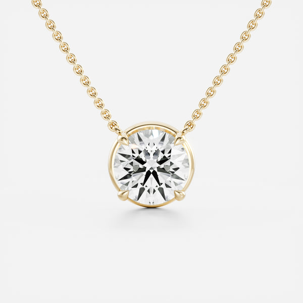 The Mara Necklace - Round Georgian Pendant